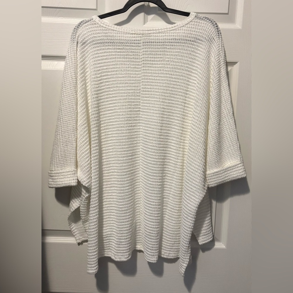 Zenana Outfitters Ivory Textured Knit Top - Picture 3 of 3